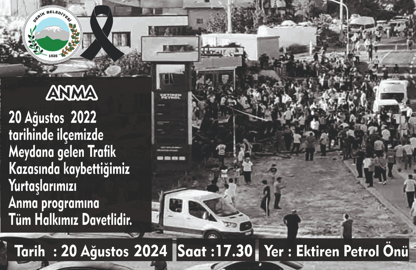 Derik Belediyesinden 2022 Yılı Kazası için Anma Programı