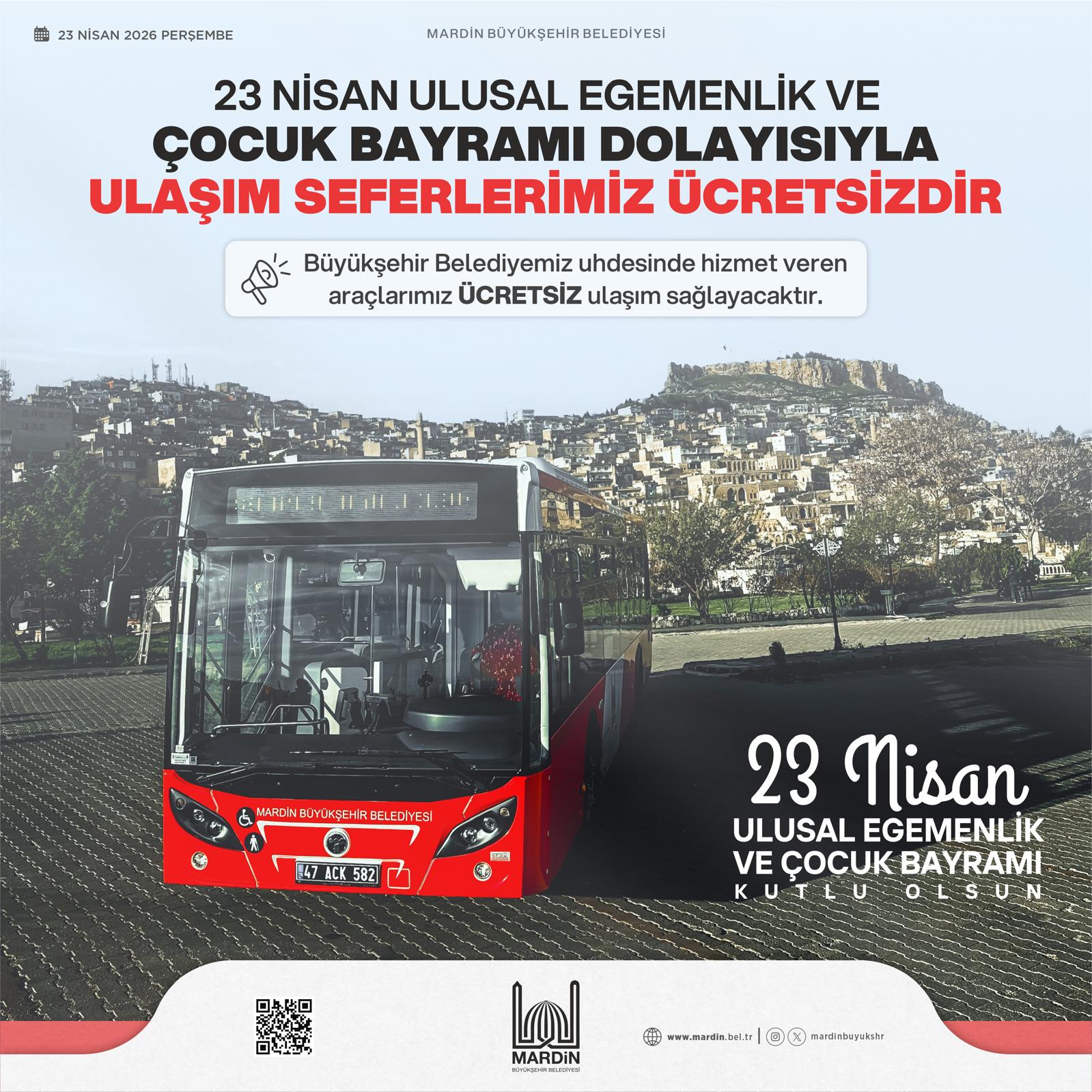 23 Nisan’da Büyükşehir Araçlarında Toplu Ulaşım Ücretsiz